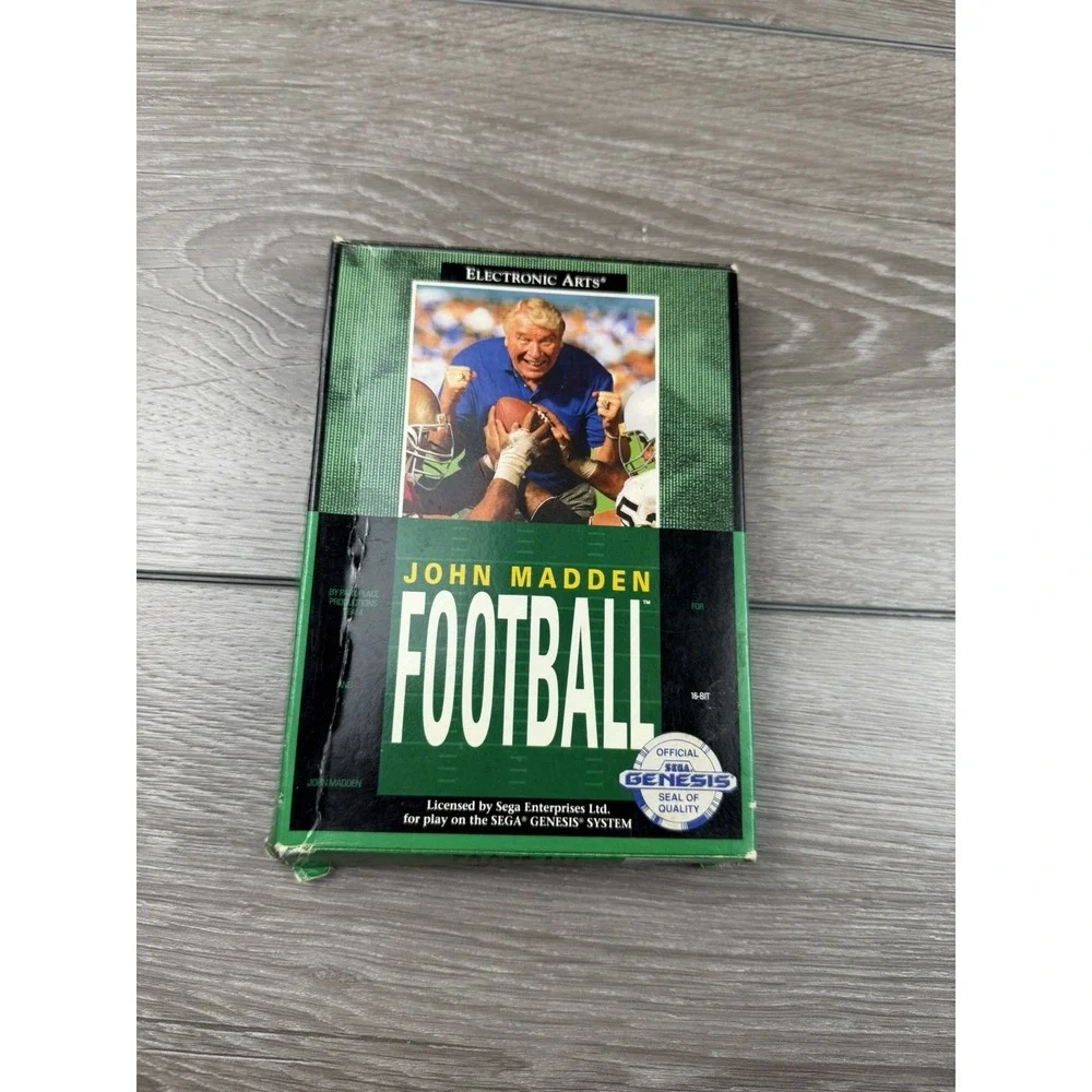 John Madden Football Sega Genesis With Box No Manual